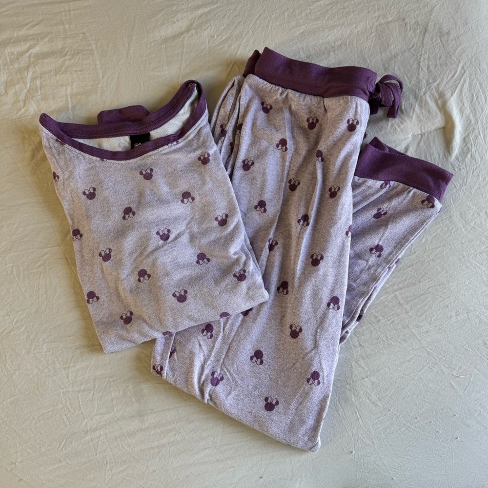 purple disney pj set